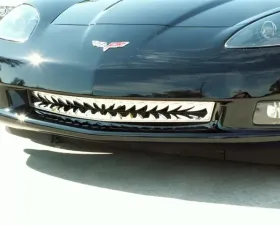 American Car Craft Polished Stainless Steel Shark Tooth Style Front Grille Chevrolet Corvette C6 2005-2013