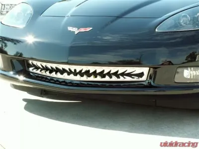 American Car Craft Polished Stainless Steel Shark Tooth Style Front Grille Chevrolet Corvette C6 2005-2013 - ACC-042039