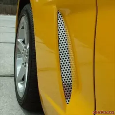 American Car Craft 2Pc Vent Grilles Perforated Side Chevrolet Corvette C6 2005-2013 - ACC-042052