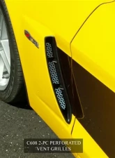 American Car Craft 2Pc Vent Grilles Perforated Front Side Chevrolet Corvette Z06 2006-2013                                     - ACC-042054 - Image 2