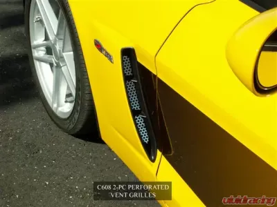 American Car Craft 2Pc Vent Grilles Perforated Front Side Chevrolet Corvette Z06 2006-2013 - ACC-042054