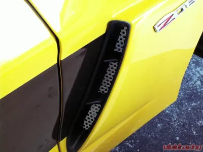 American Car Craft 2Pc Vent Grilles Perforated Front Side Chevrolet Corvette Z06 2006-2013 - ACC-042054
