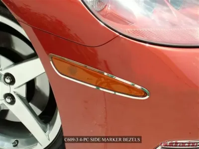 American Car Craft 4Pc Side Marker Bezels Polished Chevrolet Corvette C6 2005-2013 - ACC-042066