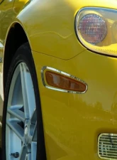 American Car Craft 4Pc Side Marker Bezels Polished Chevrolet Corvette C6 Z06 | ZR1 | GS 2006-2013                                     - ACC-042067 - Image 2