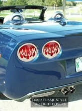 American Car Craft 4Pc Taillight Covers Polished Flame Style Chevrolet Corvette C6 2005-2013                                     - ACC-042070 - Image 3