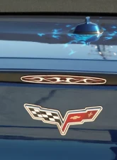 American Car Craft 5th Brake Light Trim Polished Flame Style Chevrolet Corvette C6 2005-2013                                     - ACC-042071 - Image 2