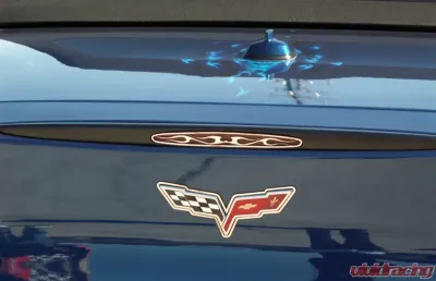 American Car Craft 5th Brake Light Trim Polished Flame Style Chevrolet Corvette C6 2005-2013 - ACC-042071