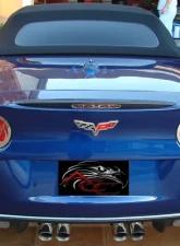 American Car Craft 5th Brake Light Trim Polished Flame Style Chevrolet Corvette C6 2005-2013                                     - ACC-042071 - Image 3