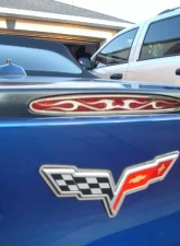American Car Craft 5th Brake Light Trim Polished Flame Style Chevrolet Corvette C6 2005-2013                                     - ACC-042071 - Image 3