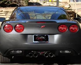 American Car Craft 4Pc Taillight Covers Polished Tribal Skull Chevrolet Corvette C6 2005-2013