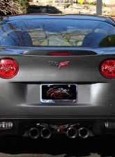 American Car Craft 4Pc Taillight Covers Polished Tribal Skull Chevrolet Corvette C6 2005-2013                                     - ACC-042073 - Image 2