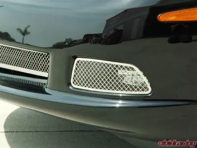 American Car Craft 2Pc Driving Light Covers Laser Mesh Chevrolet Corvette C6 2005-2013 - ACC-042075