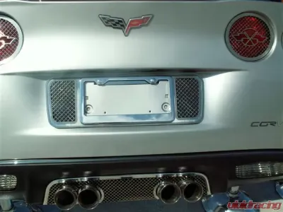 American Car Craft Tag Frame Laser Mesh Chevrolet Corvette C6 2005-2013 - ACC-042079