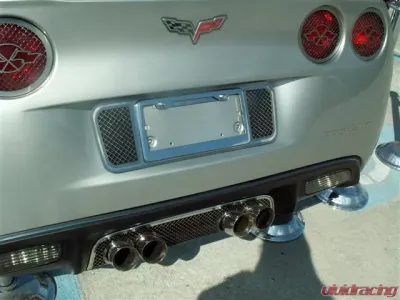 American Car Craft Tag Frame Laser Mesh Chevrolet Corvette C6 2005-2013 - ACC-042079