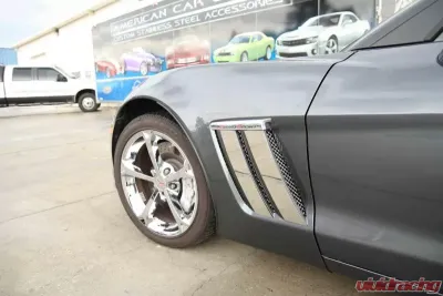 American Car Craft Polished Fender Trim Plates Chevrolet Corvette Grand Sport 2010-2013 - ACC-042084