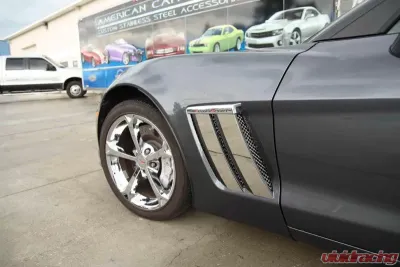 American Car Craft Polished Fender Trim Plates Chevrolet Corvette Grand Sport 2010-2013 - ACC-042084
