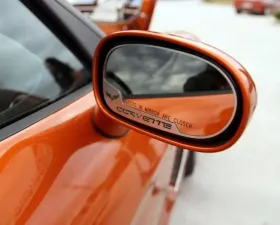 American Car Craft 2Pc Auto Dim Mirror Trim Side View Cross Flag Style Chevrolet Corvette C6 2005-2013