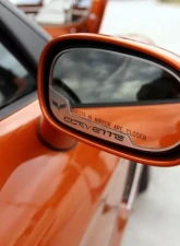 American Car Craft 2Pc Auto Dim Mirror Trim Side View Corvette Style Chevrolet Corvette C6 2005-2013                                     - ACC-042088 - Image 2