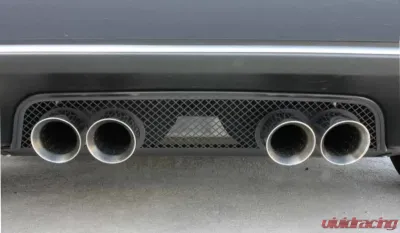 American Car Craft Black Stealth Exhaust Filler Panel Stock Exhaust Laser Mesh Chevrolet Corvette C6 2005-2012 - ACC-042091