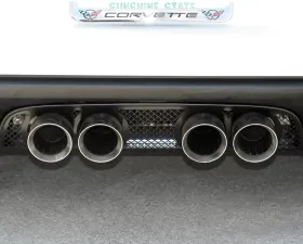 American Car Craft Black Stealth Exhaust Filler Panel NPP Exhaust Laser Mesh Chevrolet Corvette Grand Sport 2005-2013