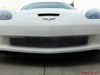 American Car Craft Grille Laser Mesh Front; Z06 Black Powder Coat Stealth Chevrolet Corvette C6 Z06 | ZR1 | GS 2006-2013 - ACC-042094