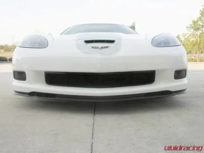American Car Craft Grille Laser Mesh Front; Z06 Black Powder Coat Stealth Chevrolet Corvette C6 Z06 | ZR1 | GS 2006-2013 - ACC-042094