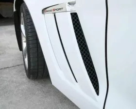 American Car Craft Vent Grille Laser Mesh Side 6Pc Front Black Powder Coat Stealth Chevrolet Corvette Grand Sport 2010-2013