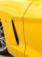 American Car Craft 2Pc Black Powder Coat Stealth Vent Grilles Laser Mesh Side Chevrolet Corvette C6 2005-2013                                     - ACC-042096 - Image 2