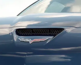 American Car Craft Black Powder Coat Stealth Hood Vent Grille Laser Mesh Chevrolet Corvette C6 Z06 | ZR1 | GS 2006-2013