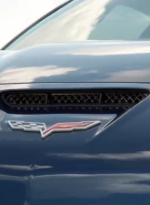 American Car Craft Black Powder Coat Stealth Hood Vent Grille Laser Mesh Chevrolet Corvette C6 Z06 | ZR1 | GS 2006-2013                                     - ACC-042099 - Image 3