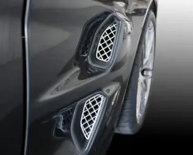 American Car Craft 4Pc Polished Vent Grilles Laser Mesh Side Chevrolet Corvette ZR1 2009-2013