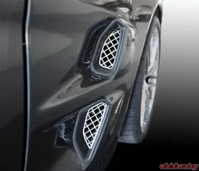 American Car Craft 4Pc Polished Vent Grilles Laser Mesh Side Chevrolet Corvette ZR1 2009-2013 - ACC-042102