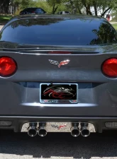 American Car Craft Stainless Steel Polished Exhaust Filler Panel w/C6 Emblem Chevrolet Corvette 2005-2013                                     - ACC-042108 - Image 3