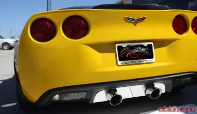 American Car Craft Black Solid Brushed Stainless CORVETTE Inlay Lettering License Plate Frame Chevrolet Corvette C6 2005-2013 - ACC-042110-SBLK