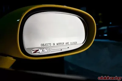 American Car Craft 2Pc Auto Dim 505hp Style Brushed Stainless Side View Mirror Trim Chevrolet Corvette Z06 2006-2013 - ACC-042113