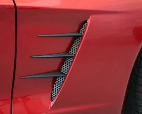 American Car Craft 8Pc Black Stealth Stainless Steel Spears w/Perforated Vents Chevrolet Corvette C6 2005-2013