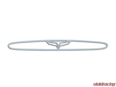 American Car Craft Polished Stainless Steel 5th Brake Light Crossed Flags Style Trim Chevrolet Corvette C6 2005-2013 - ACC-042115