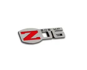 American Car Craft 4Pc 505HP Polished Stainless Steel Badges Chevrolet Corvette C6 2005-2013