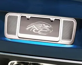 American Car Craft 2Pc Stainless Steel Billet Style Tag Back License Plate Frame Chevrolet Corvette C6 2005-2013