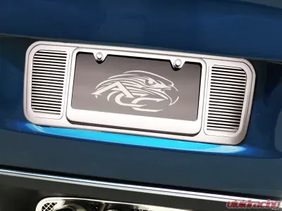 American Car Craft 2Pc Stainless Steel Billet Style Tag Back License Plate Frame Chevrolet Corvette C6 2005-2013 - ACC-042128