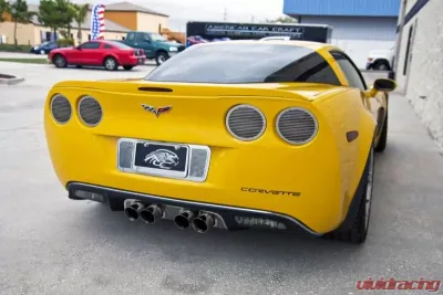 American Car Craft 8Pc Polished Stainless Steel Blackout Vinyl Billet Style Taillight Covers Chevrolet Corvette C6 2005-2013 - ACC-042129