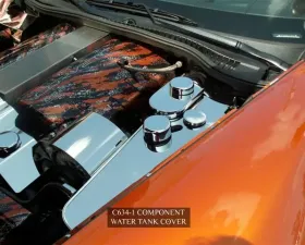 American Car Craft Polished Stainless Steel Water Tank Cover w/Caps Manual Trans Chevrolet Corvette C6 2005-2013
