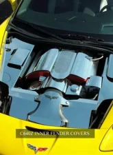 American Car Craft 4Pc Polished Stainless Steel Inner Fender Covers Chevrolet Corvette Z06 2006-2013                                     - ACC-043018 - Image 2