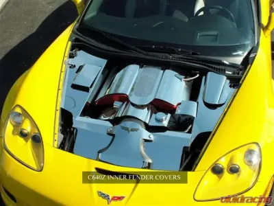 American Car Craft 4Pc Polished Stainless Steel Inner Fender Covers Chevrolet Corvette Z06 2006-2013 - ACC-043018