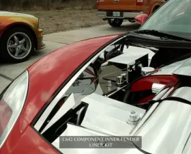 American Car Craft 8Pc Polished Stainless Steel Inner Fender Liner Component Chevrolet Corvette C6 | Grand Sport 2005-2013