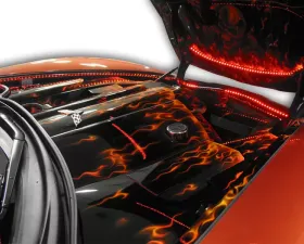 American Car Craft 2Pc Illuminated Red LED Polished Stainless Fender Caps Chevrolet Corvette C6 2005-2013