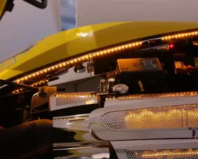 American Car Craft 2Pc Illuminated Yellow LED Polished Stainless Fender Caps Chevrolet Corvette C6 2005-2013