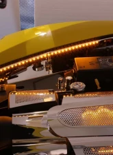 American Car Craft 2Pc Illuminated Yellow LED Polished Stainless Fender Caps Chevrolet Corvette C6 2005-2013                                     - ACC-043023-YLWL - Image 2