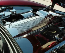 American Car Craft Polished Stainless Steel Perforated Plenum Cover Chevrolet Corvette C6 | GS | Z06 2005-2013