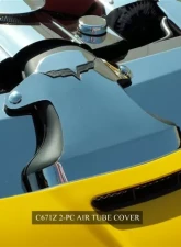 American Car Craft Polished Stainless Steel Air Tube Cover Component Chevrolet Corvette C6 | Z06 | Grand Sport 2006-2013                                     - ACC-043040 - Image 2